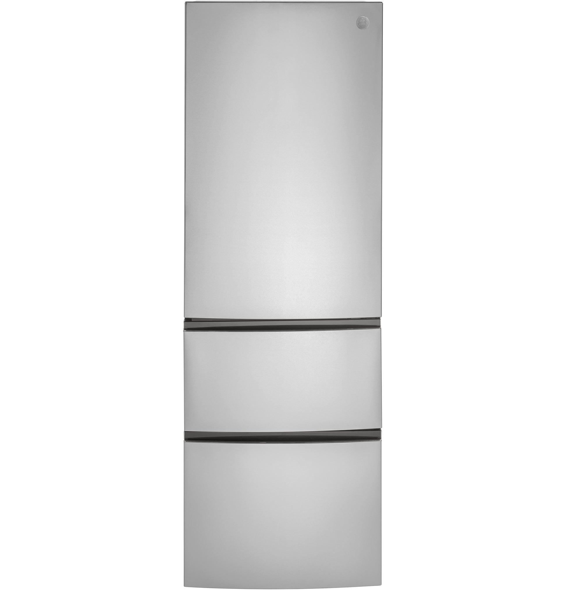 sleek modern bottom-freezer refrigerator in stainless steel finish for kitchen and home appliances