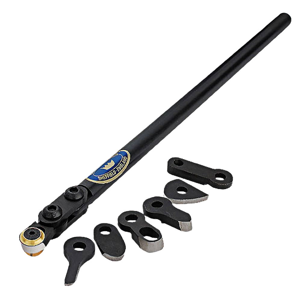 Woodturning hollowing tool with multiple interchangeable blades for precision wood carving in woodworking tools collection