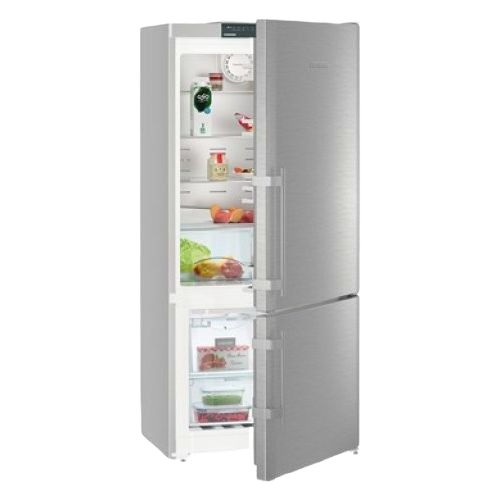 Freestanding stainless steel 30-inch fridge-freezer with No Frost technology and interior adjustable storage shelves in Appliances category
