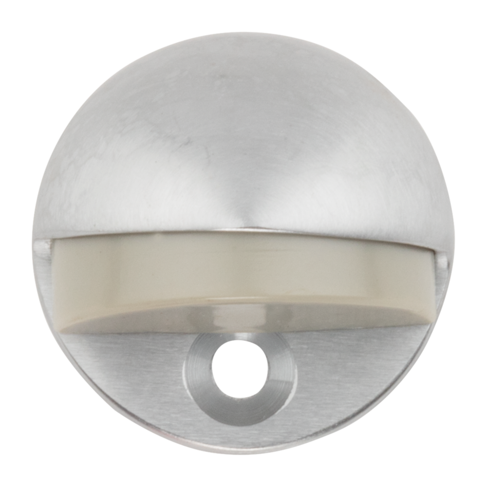 Chrome floor door stop with rubber bumper for wall and door protection in door accessories under $50