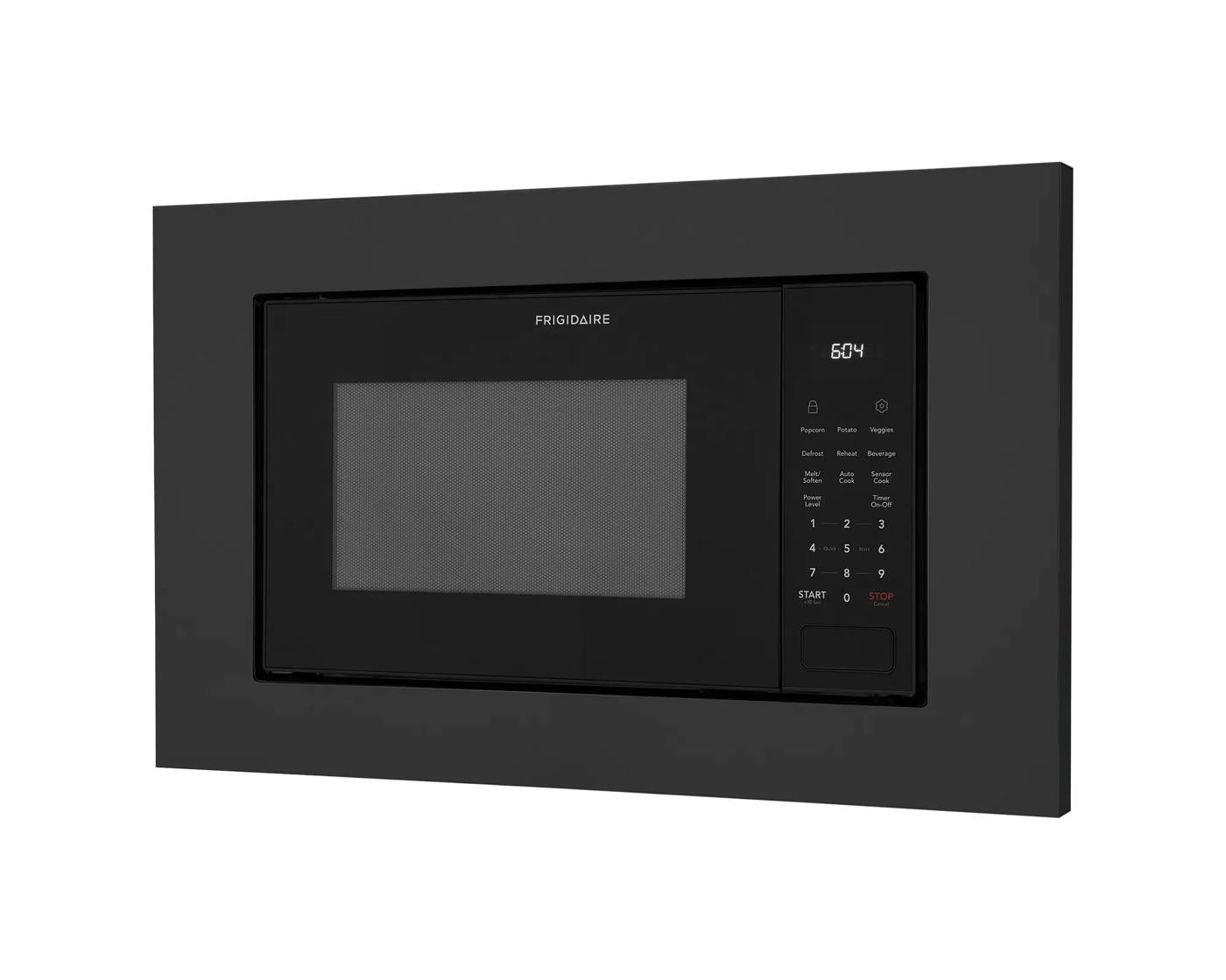 Built-in microwave with black stainless steel trim kit in kitchenware and appliance parts collection