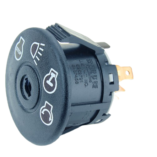 Black rotary ignition switch with four position icons for John Deere parts and lubricants under $50