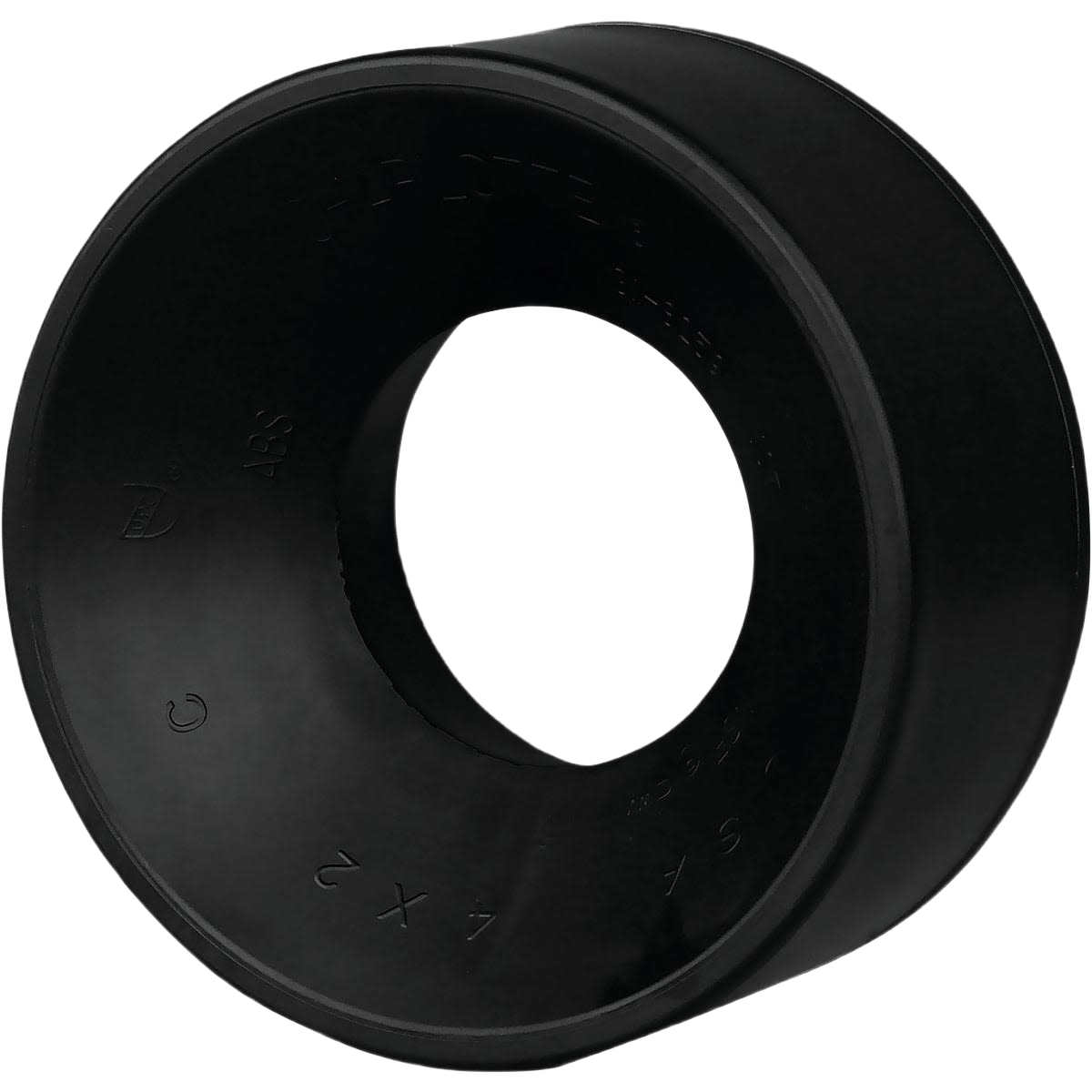 Black ABS reducer bushing with 4-inch spigot and 2-inch hub for plumbing in pipes & fittings under $50 collection