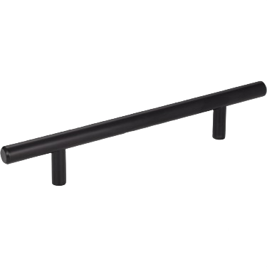 Matte black steel cabinet bar pull with 128mm center, ideal for furniture hardware and home improvement projects under $50