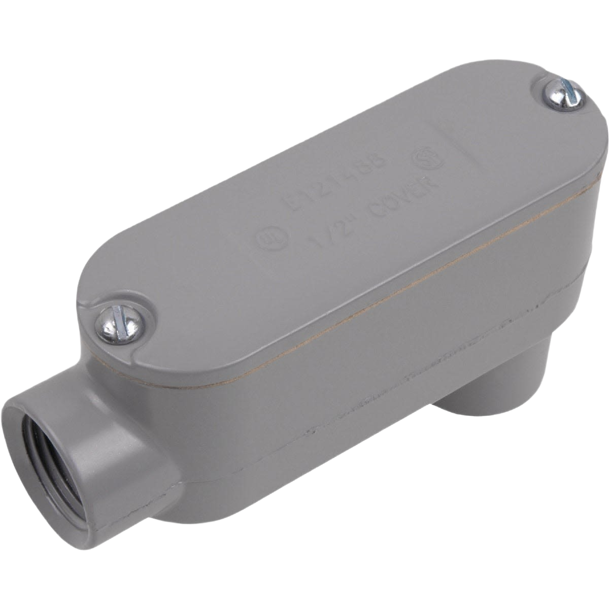 Gray threaded conduit access fitting for electrical and conduit systems in Electrical Boxes & Fittings collection under $50