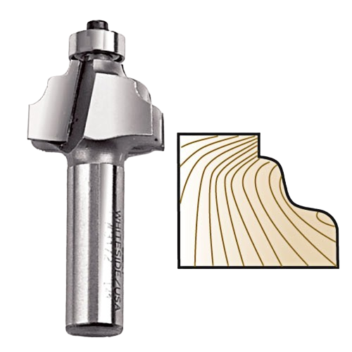 Wavy edge router bit with 1/2 inch shank for detailed edging in woodworking tool accessories under $50 collections