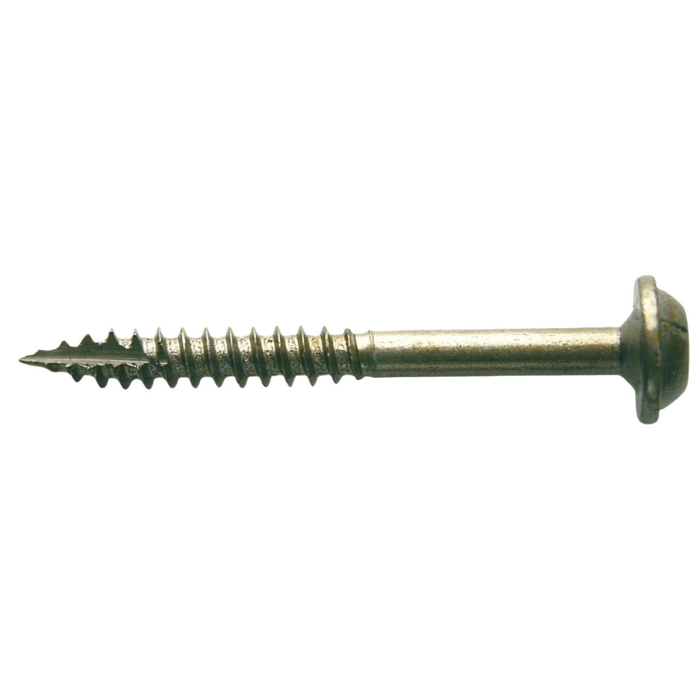 Single zinc-coated washer head screw with self-tapping point for woodworking tools and home improvement projects