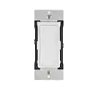White smart rocker light switch without neutral wiring for home improvement electrical and wall plate collections