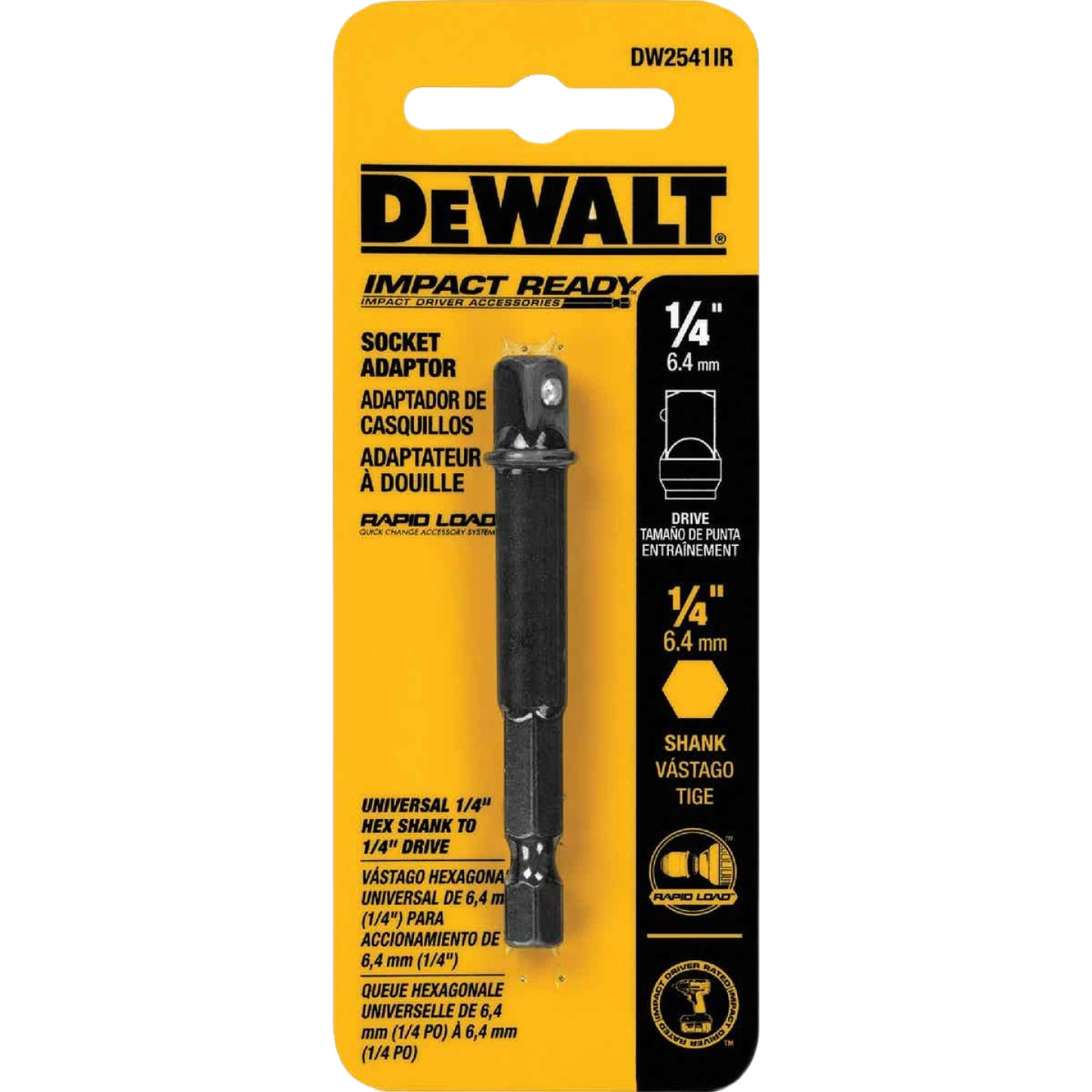 Black oxide 1/4 inch hex shank to socket adaptor in Tool Accessories and Power Tool Accessories collections under $50