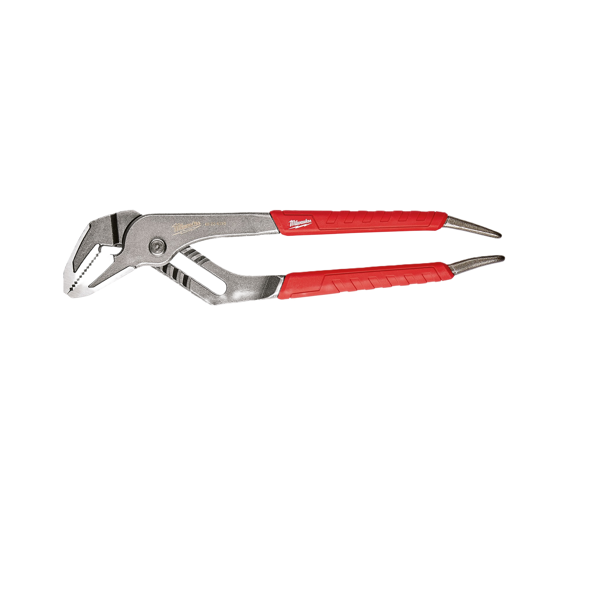 Adjustable straight-jaw pliers with red comfort grip handles for enhanced control in home improvement tasks