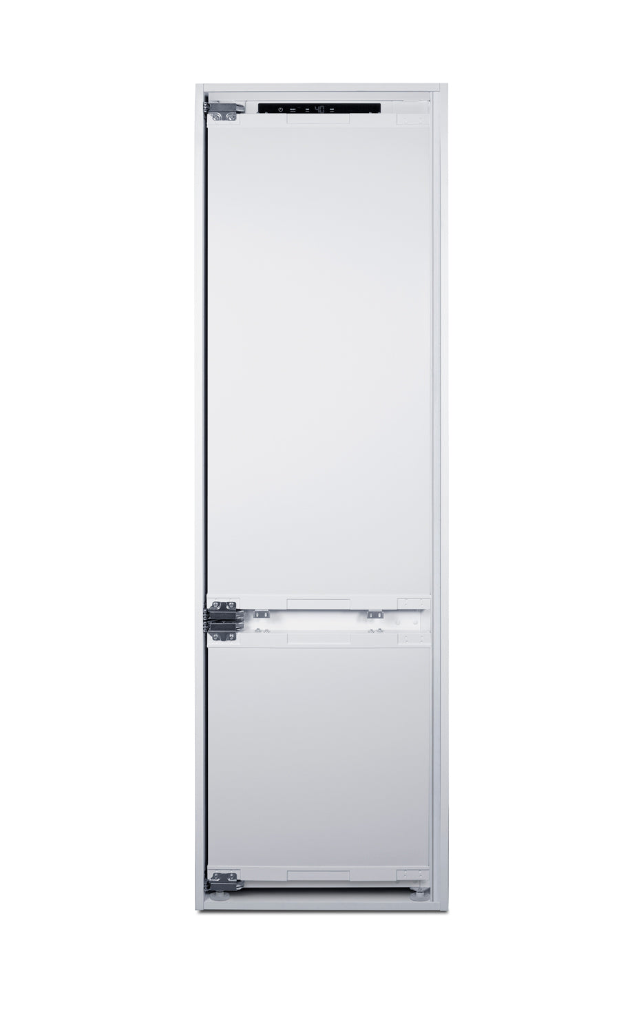 Tall fully integrated bottom mount refrigerator-freezer with clean panel-ready design in kitchen and appliances collection