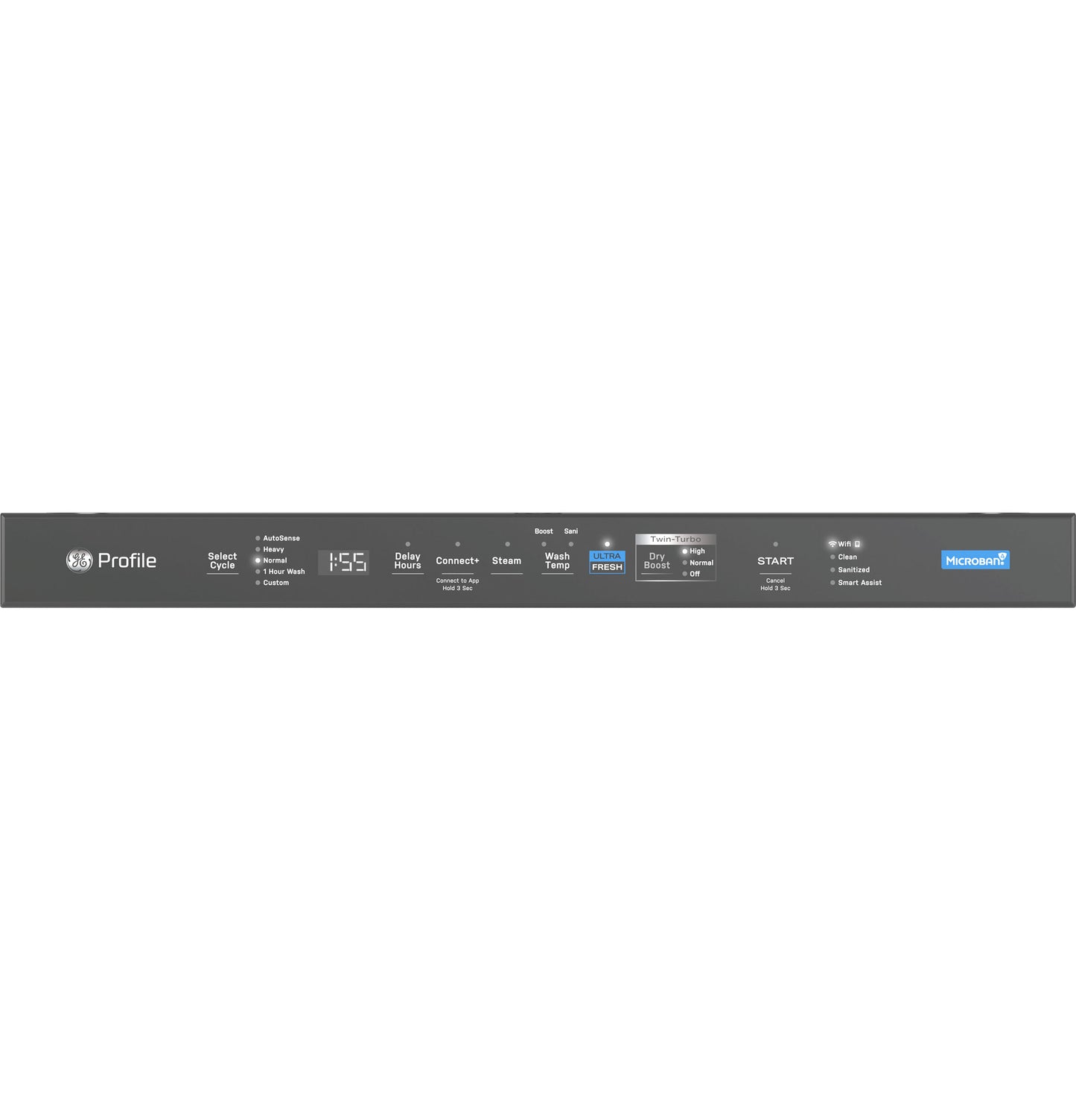 GE Profile™ ENERGY STAR Smart UltraFresh System Dishwasher with Microban™ Antimicrobial Technology with Deep Clean Washing 3rd Rack, 39 dBA
