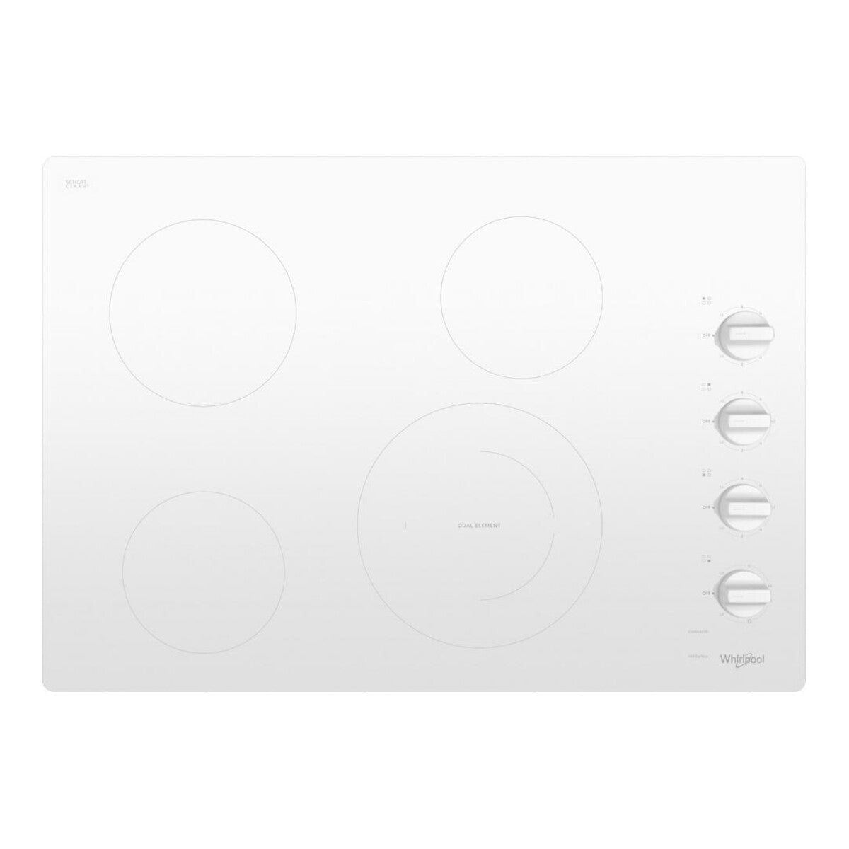 30-inch Electric Ceramic Glass Cooktop with Dual Radiant Element