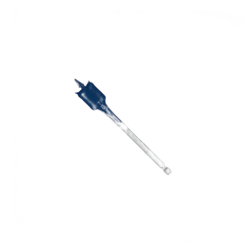 Blue-tipped 7/8 inch spade drill bit with silver shank for fast hole drilling in power tool accessories collection