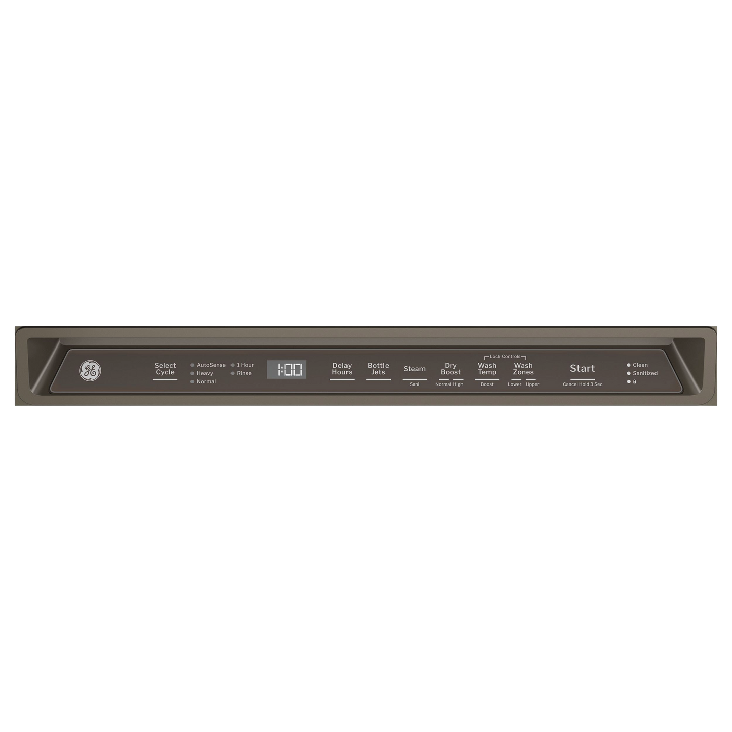 GE® ENERGY STAR® Front Control with Stainless Steel Interior Dishwasher with Sanitize Cycle