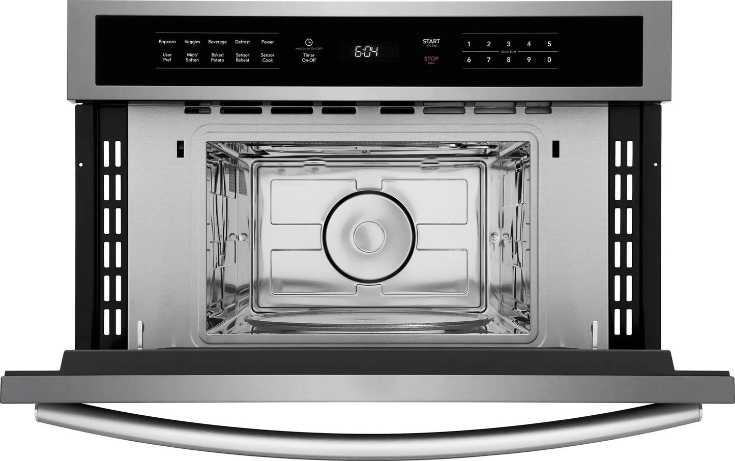 30-inch built-in microwave with sensor cooking technology and drop-down door in stainless steel from kitchen appliances collection