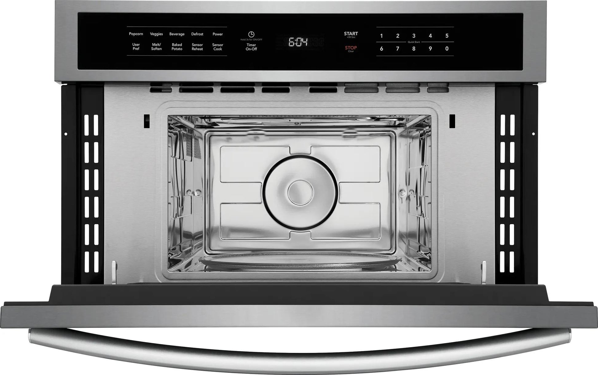30-inch built-in microwave with sensor cooking technology and drop-down door in stainless steel from kitchen appliances collection