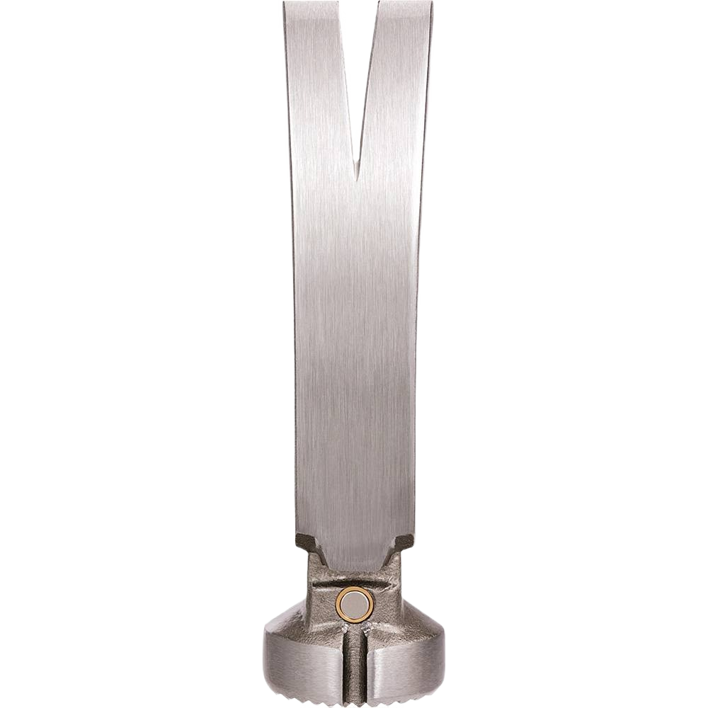 Polished steel nail puller with a wide, forked claw designed for home improvement and carpentry tasks