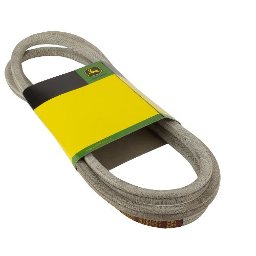 Fabric-reinforced V-belt with branded packaging for use in tools and home improvement equipment maintenance tasks