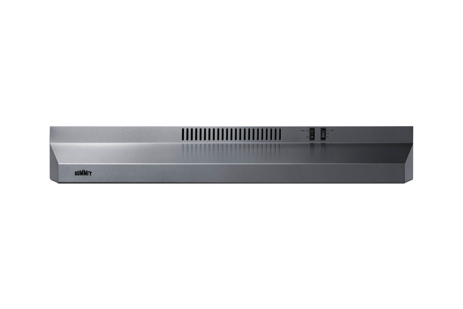 Stainless steel under cabinet convertible range hood with horizontal vents, from kitchen and appliance collection