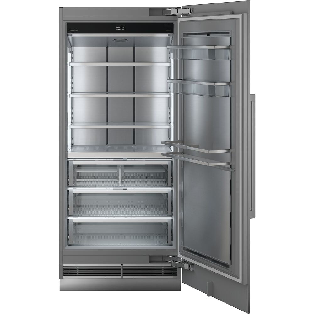36-inch built-in stainless steel refrigerator with BioFresh drawers and adjustable shelving for kitchen appliances collection