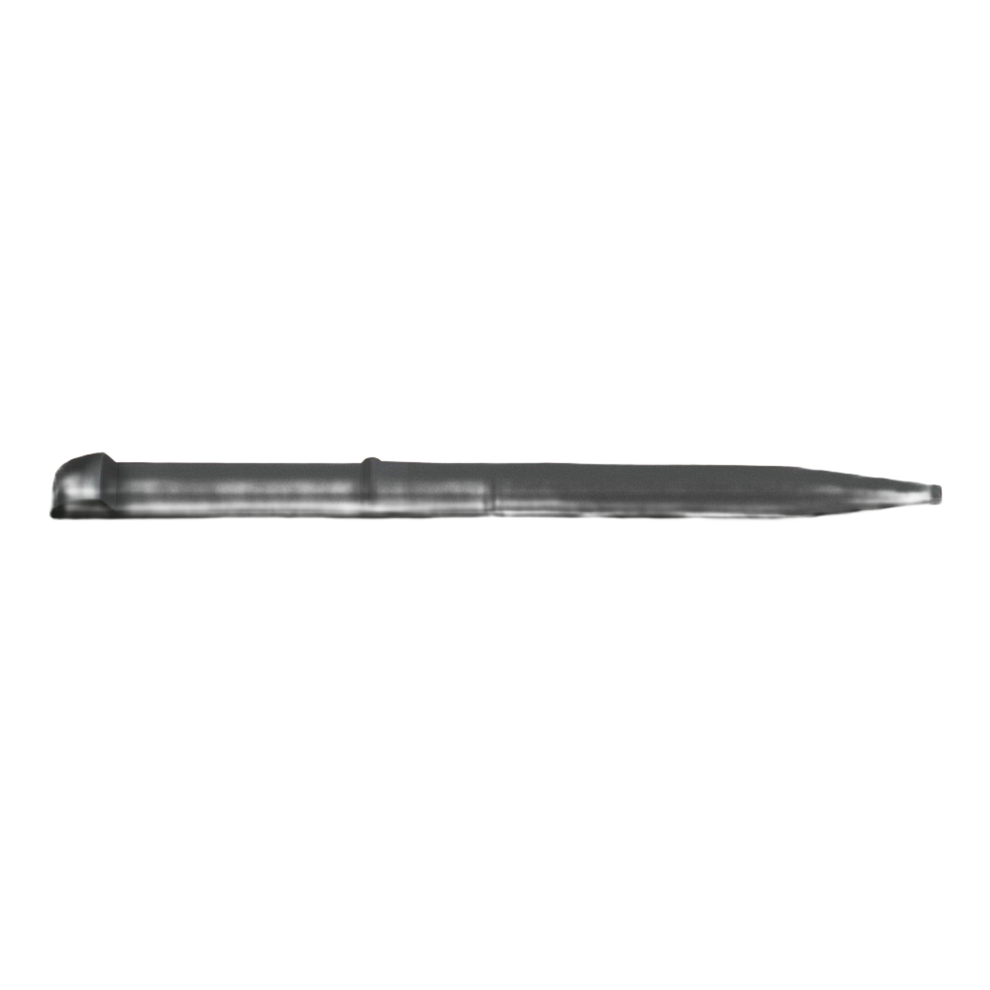 Slim black toothpick with a textured grip edge designed for small precision tasks and everyday use