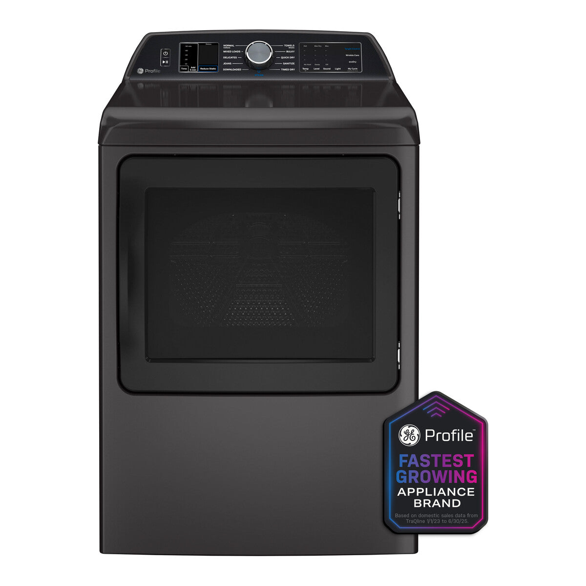 GE Profile™ ENERGY STAR® 7.4 cu. ft. Capacity Smart aluminized alloy drum Gas Dryer with Sanitize Cycle and Sensor Dry