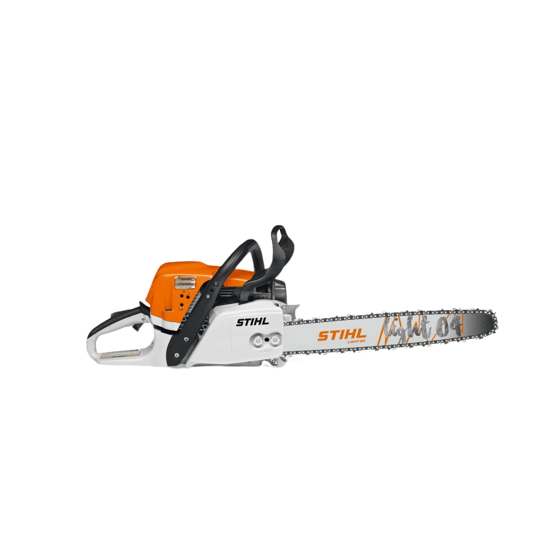 Gas-powered chainsaw with 20-inch bar and ergonomic handle for cutting and home improvement tasks
