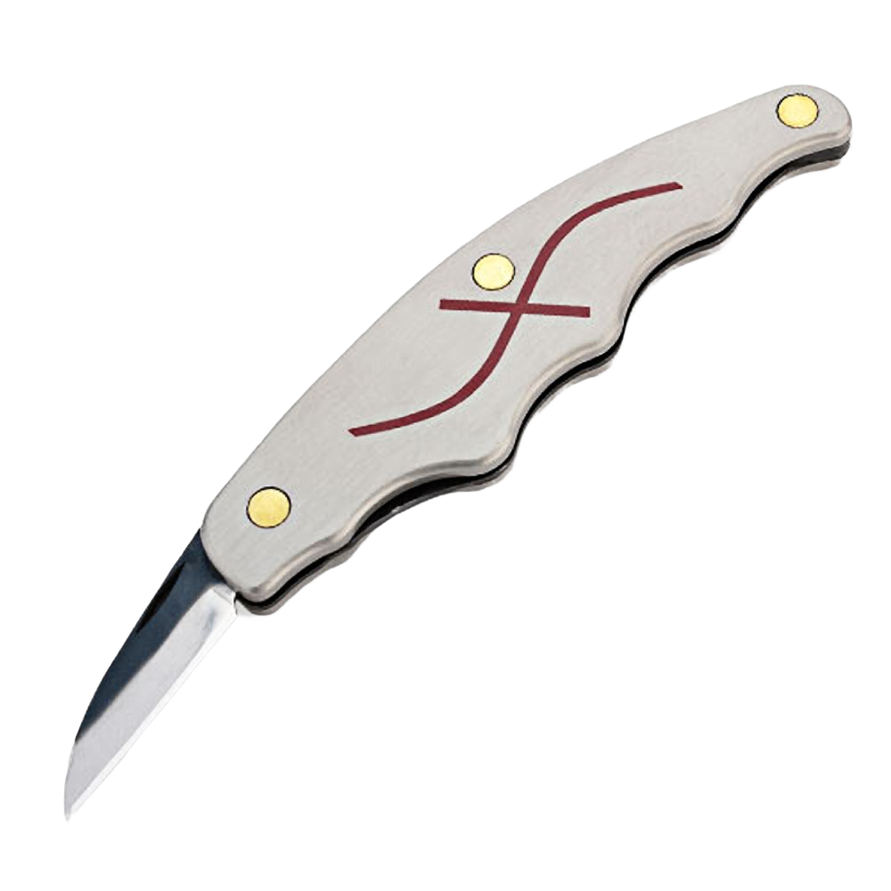 Portable lock-back carving knife with ergonomic steel handle for woodworking and carving projects under $50
