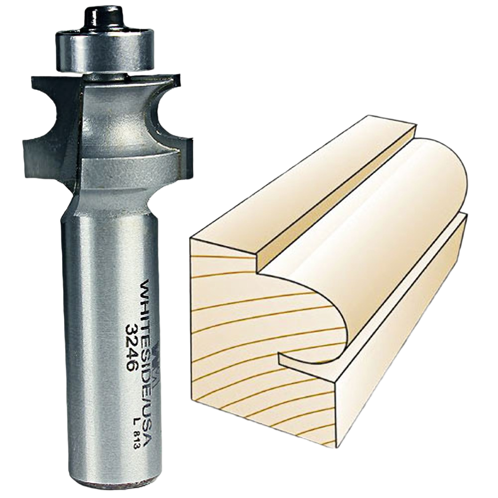 Whiteside edge beading bit for decorative woodworking edges in tool accessories and power tool collections