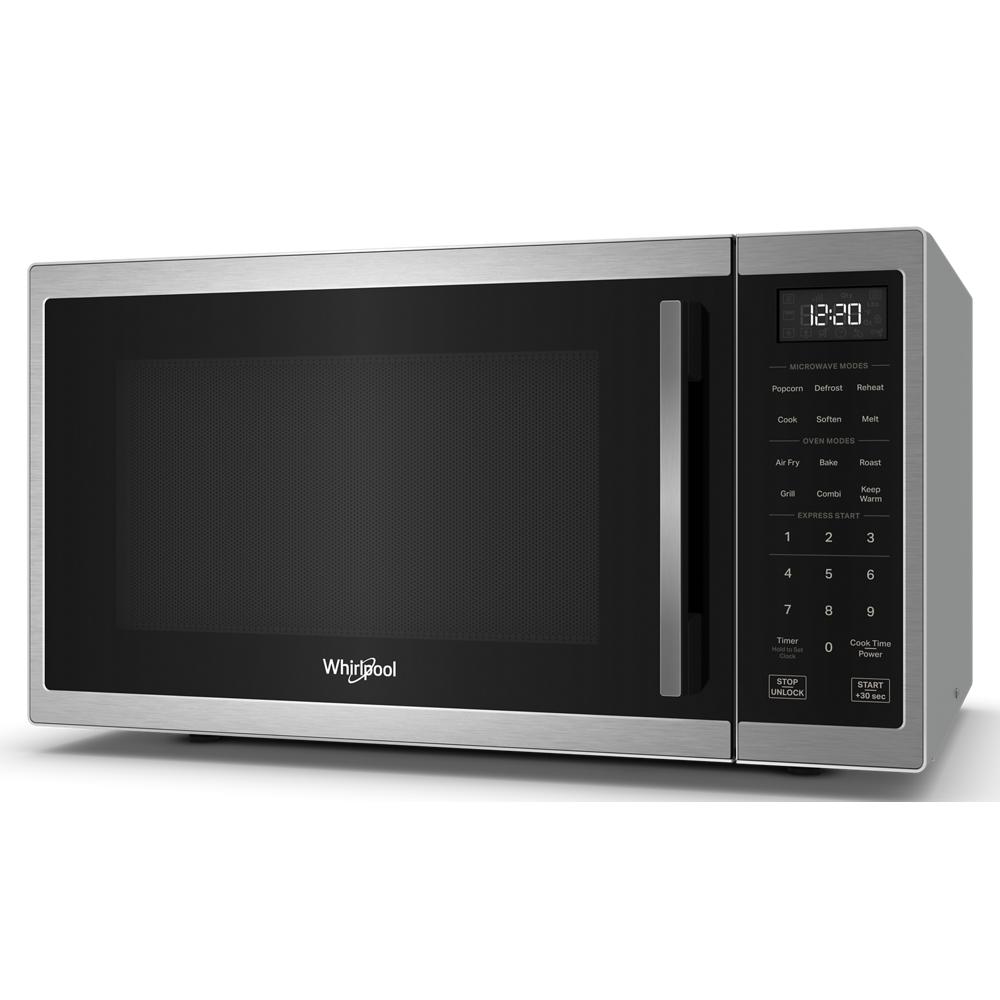 Stainless steel all-in-one countertop microwave with digital control panel and multifunction cooking modes from microwaves collection