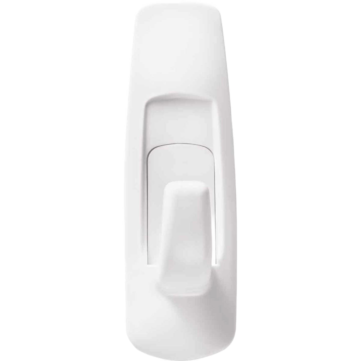White large adhesive utility hook for organizing and hanging items in home improvement and hardware projects