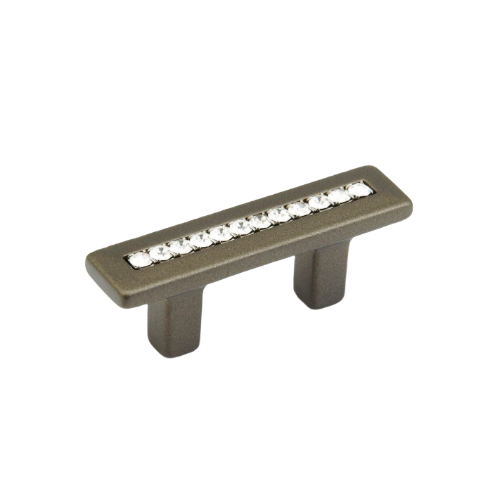 Milano bronze cabinet pull with crystal accents for furniture hardware and home improvement under $50 collection