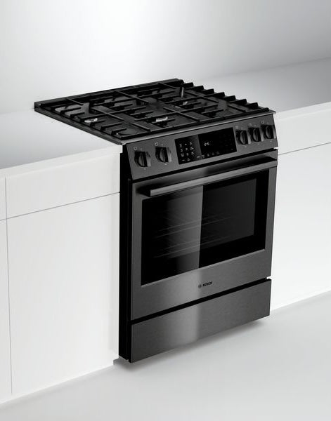 800 Series, Gas Slide-in Range, 30'', Black Stainless Steel