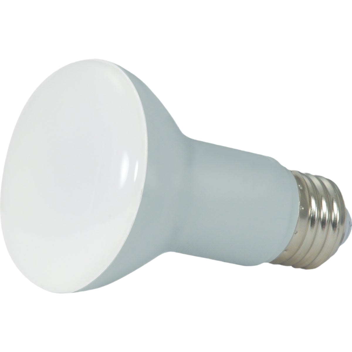 White LED dimmable floodlight bulb with silver screw base for lighting and electrical use under $50 category