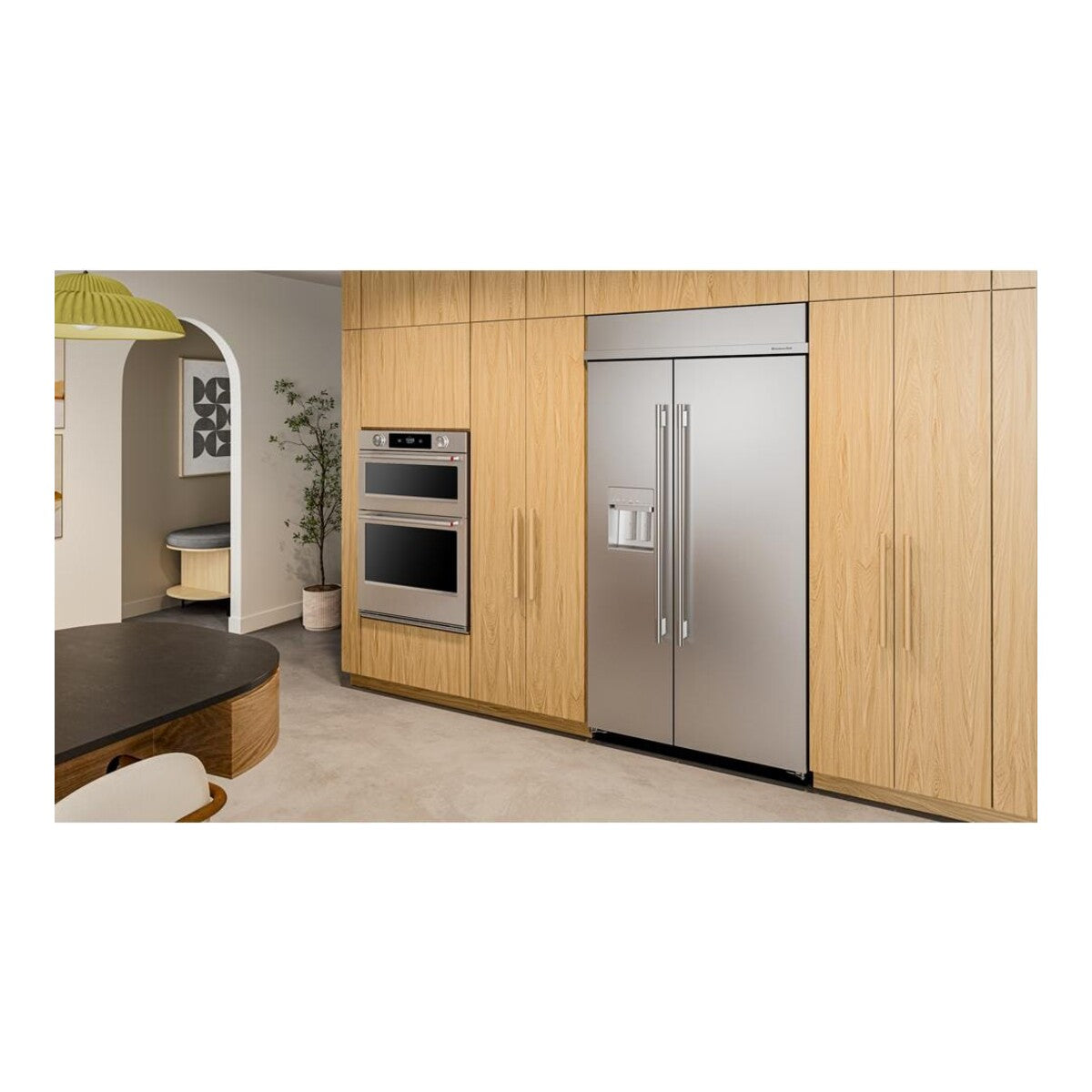 25.1 Cu. Ft. 42-Inch Built-In Side-by-Side Refrigerator with Exterior Water and Ice Dispenser with Measured Fill in PrintShield® Stainless Steel