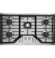 Monogram 36-inch deep-recessed gas cooktop with five burners and stainless steel finish in gas cooktops collection
