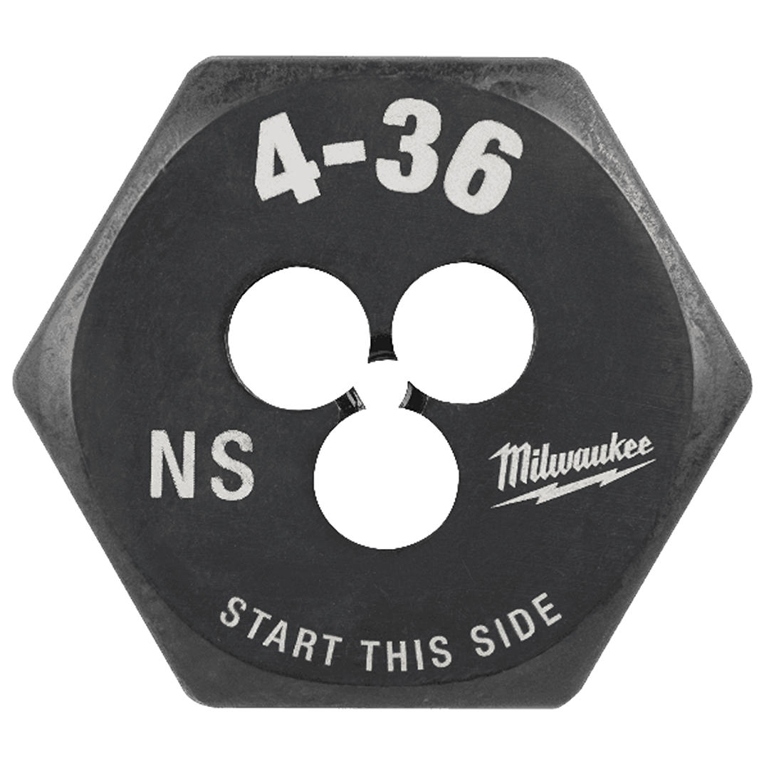 Hexagonal threading die tool with 1-inch size marked for precise home improvement and metalworking tasks