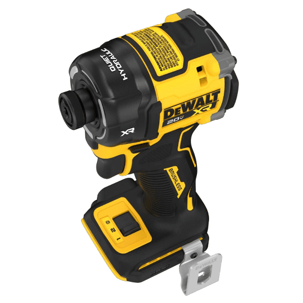 Compact yellow and black brushless hydraulic impact driver designed for durable home improvement tasks and tool versatility