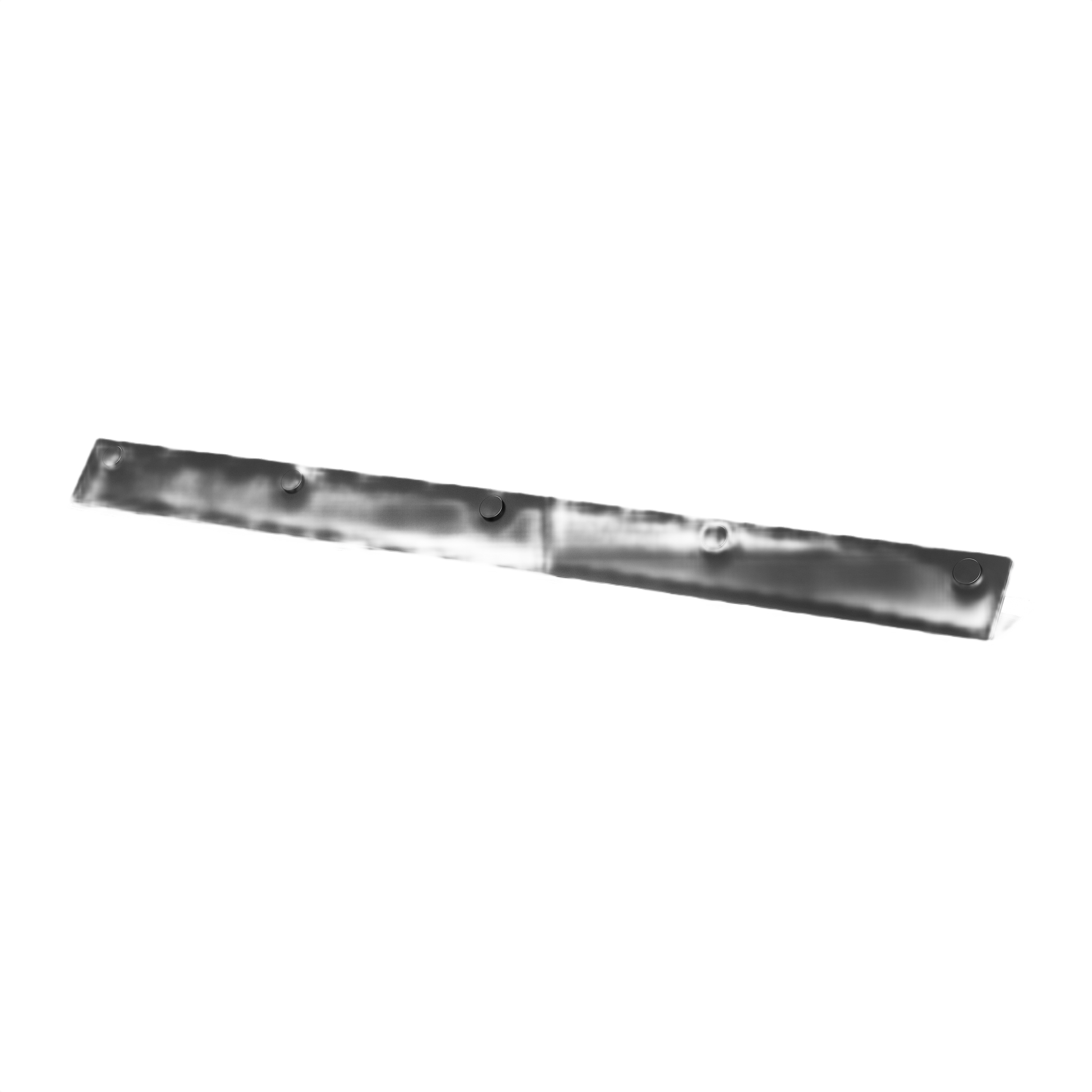 Black metal scraper bar with rivets, compatible with snow blower tools in home improvement and power tool accessories collections