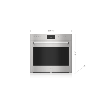 Stainless steel built-in single wall oven with digital display from kitchen appliances and wall ovens collections