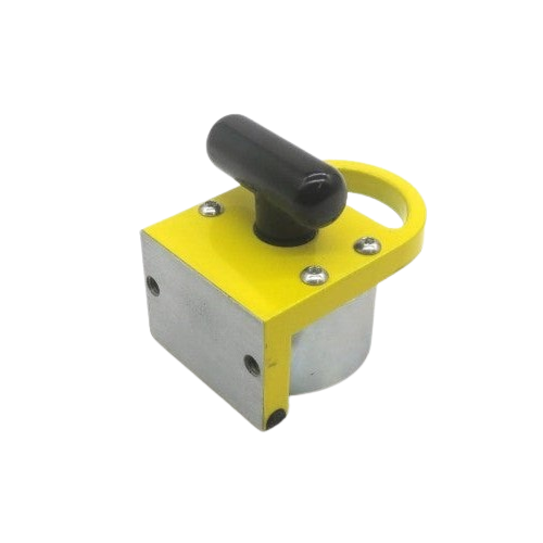 Compact gray and yellow switchable magnet with black handle for tool and saw accessories in home improvement collections