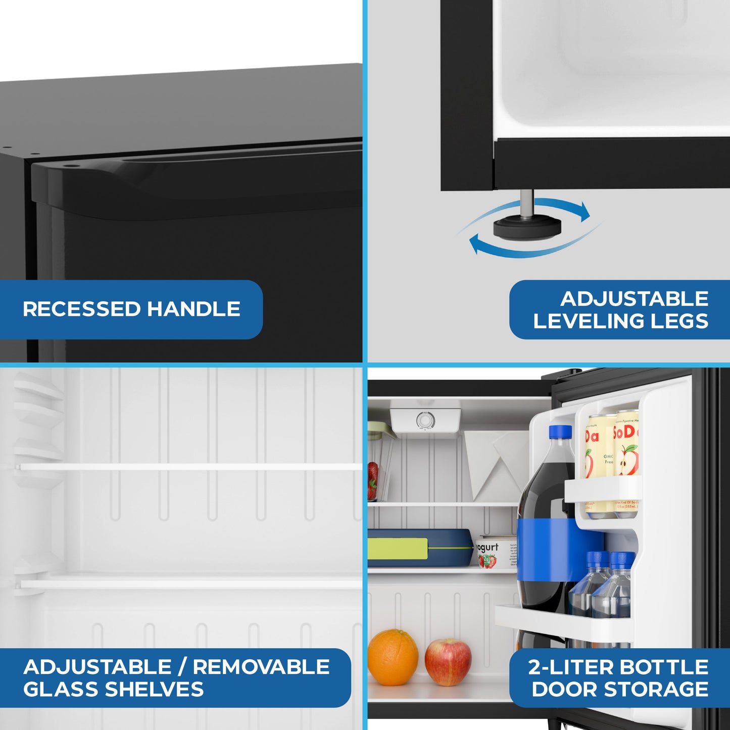 Avanti 1.6 Cu. Ft. Compact Refrigerator with Auto-Defrost - Black