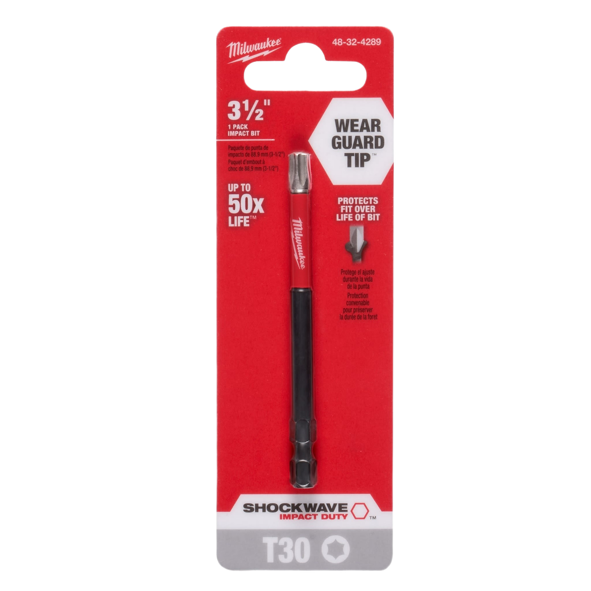 Milwaukee impact duty T30 TORX bit with wear guard tip for durable use in tool and power tool accessories under $50 collection