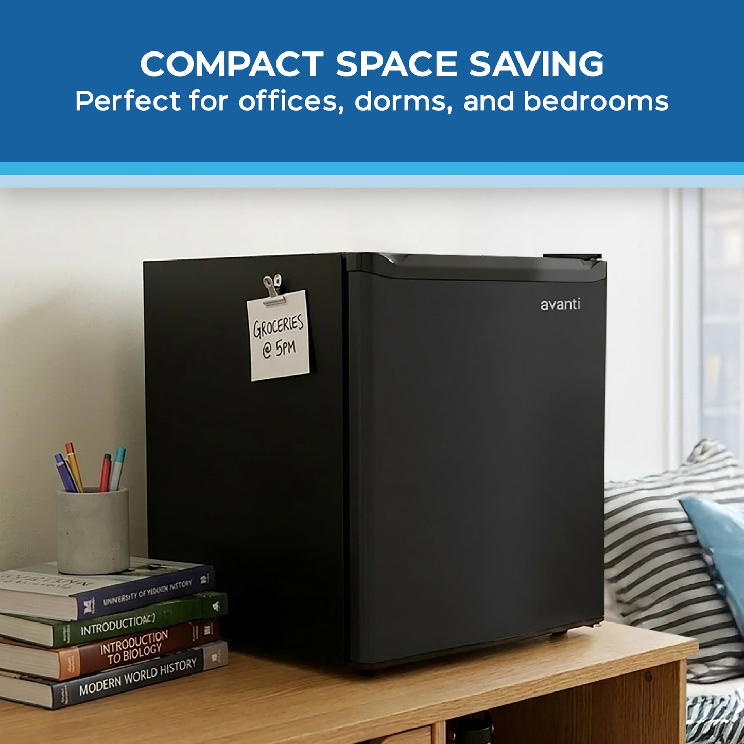 Avanti 1.6 Cu. Ft. Compact Refrigerator with Auto-Defrost - Black