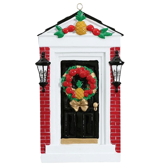 Rudolph & Me Personalized Colonial Brick Door Ornament