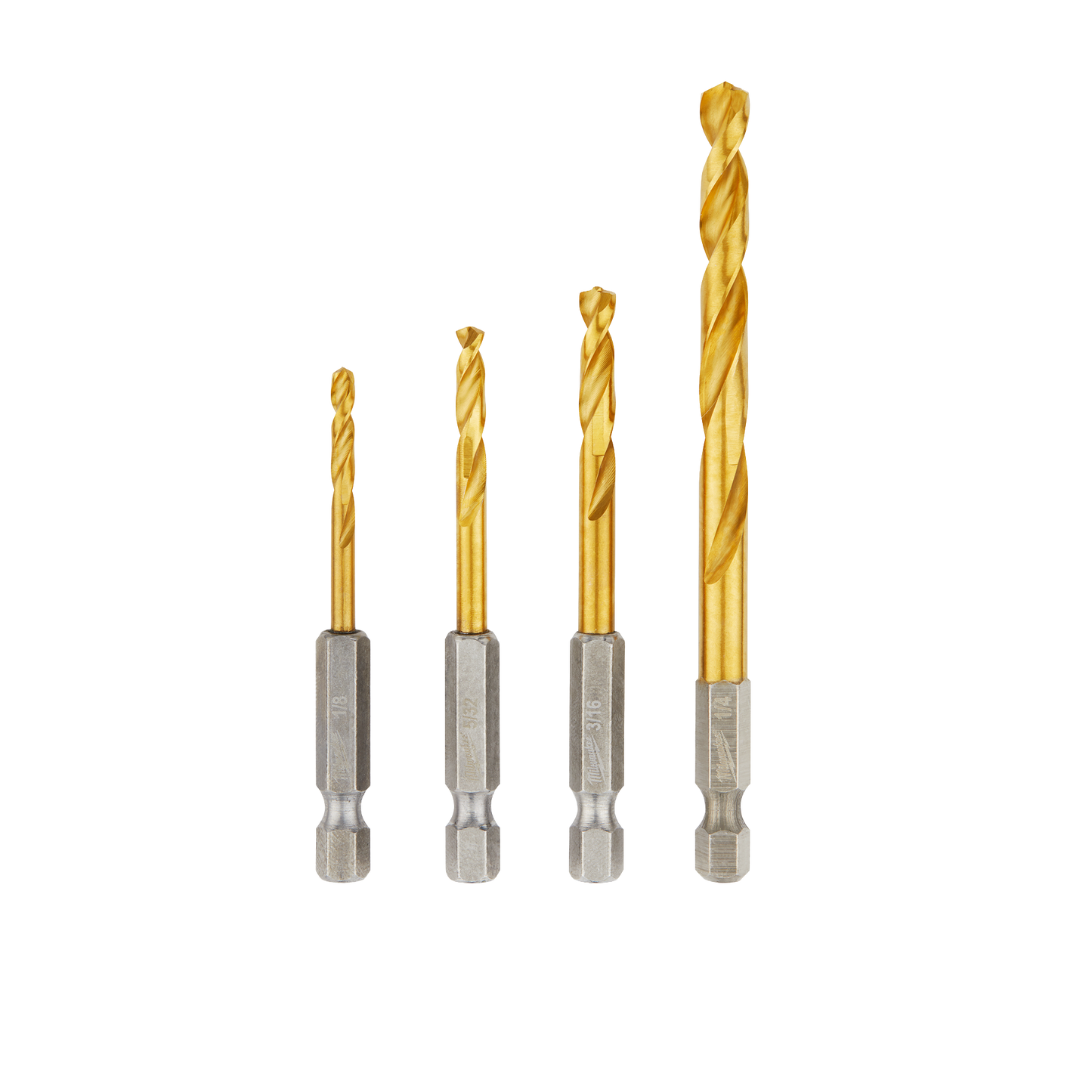Milwaukee 4PC SHOCKWAVE™ Impact Duty RED HELIX™ Titanium Drill Bit Set