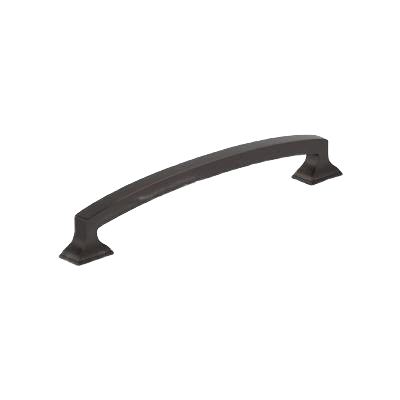 Oil-rubbed bronze cabinet pull with a sleek curved design for hardware and furniture accessories under $50 collections
