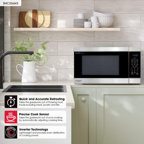 2.2 CF Countertop Microwave Oven, Inverter Technology