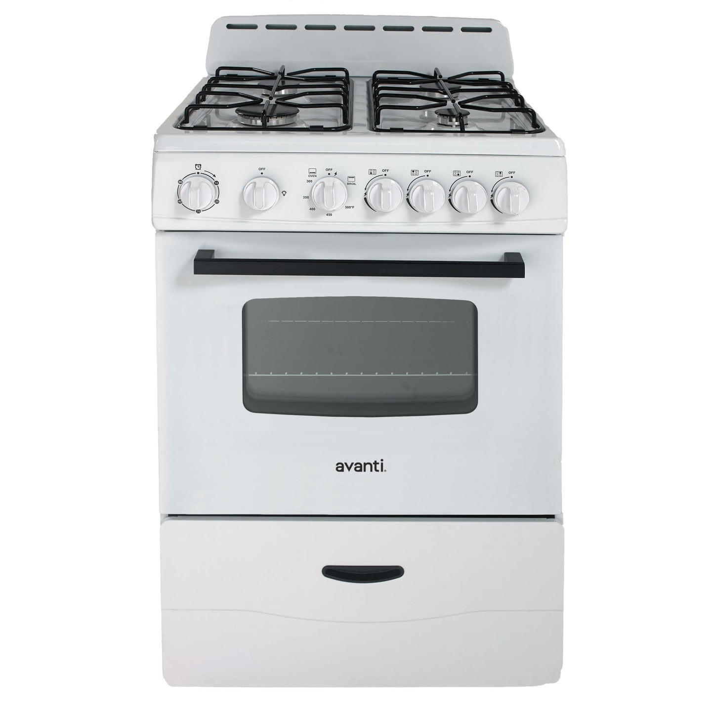 Avanti 24" Compact Gas Range Oven - White